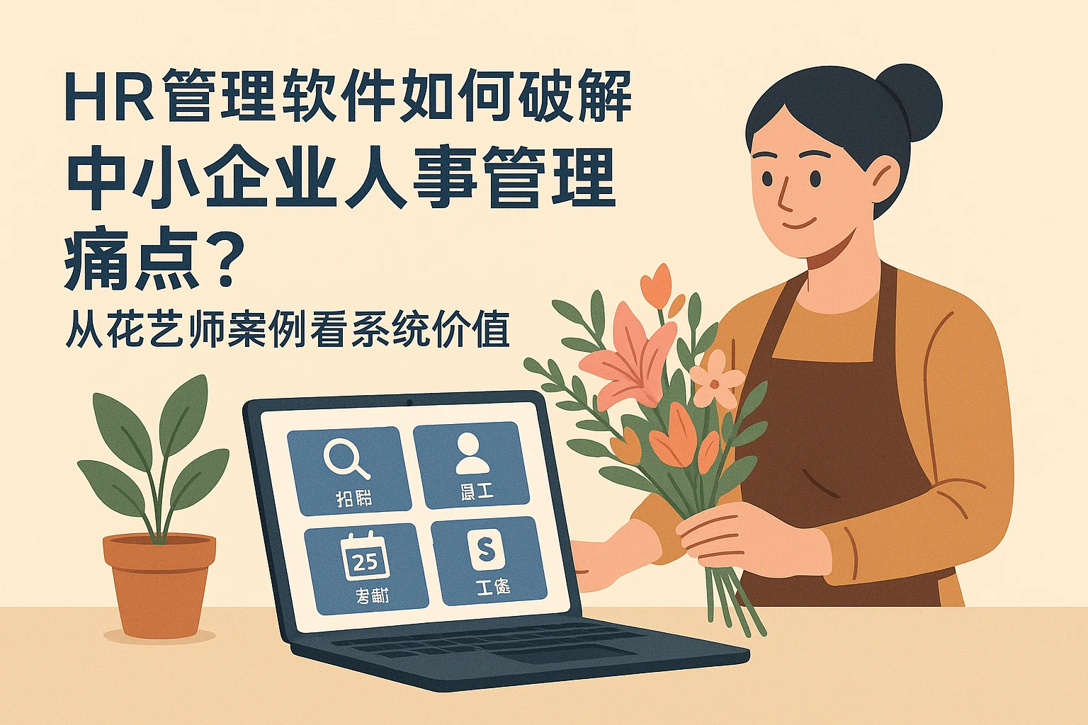 HR管理软件如何破解中小企业人事管理痛点？从花艺师案例看系统价值