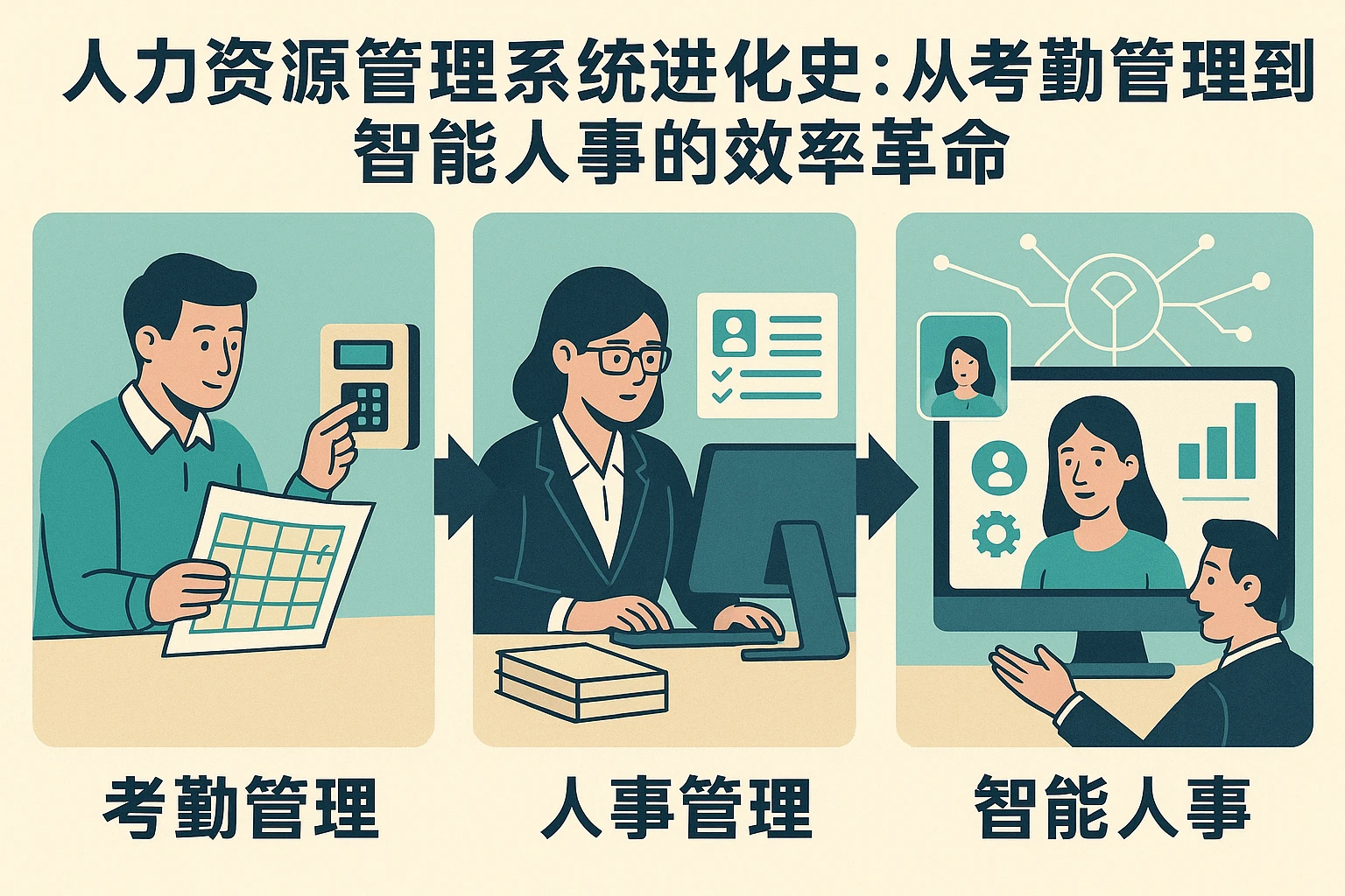 人力资源管理系统进化史:从考勤管理到智能人事的效率革命
