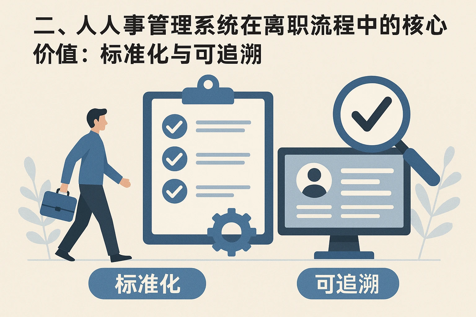 二、人事管理系统在离职流程中的核心价值：标准化与可追溯