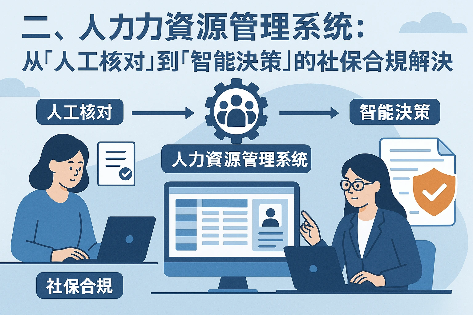 二、人力资源管理系统：从“人工核对”到“智能决策”的社保合规解决方案