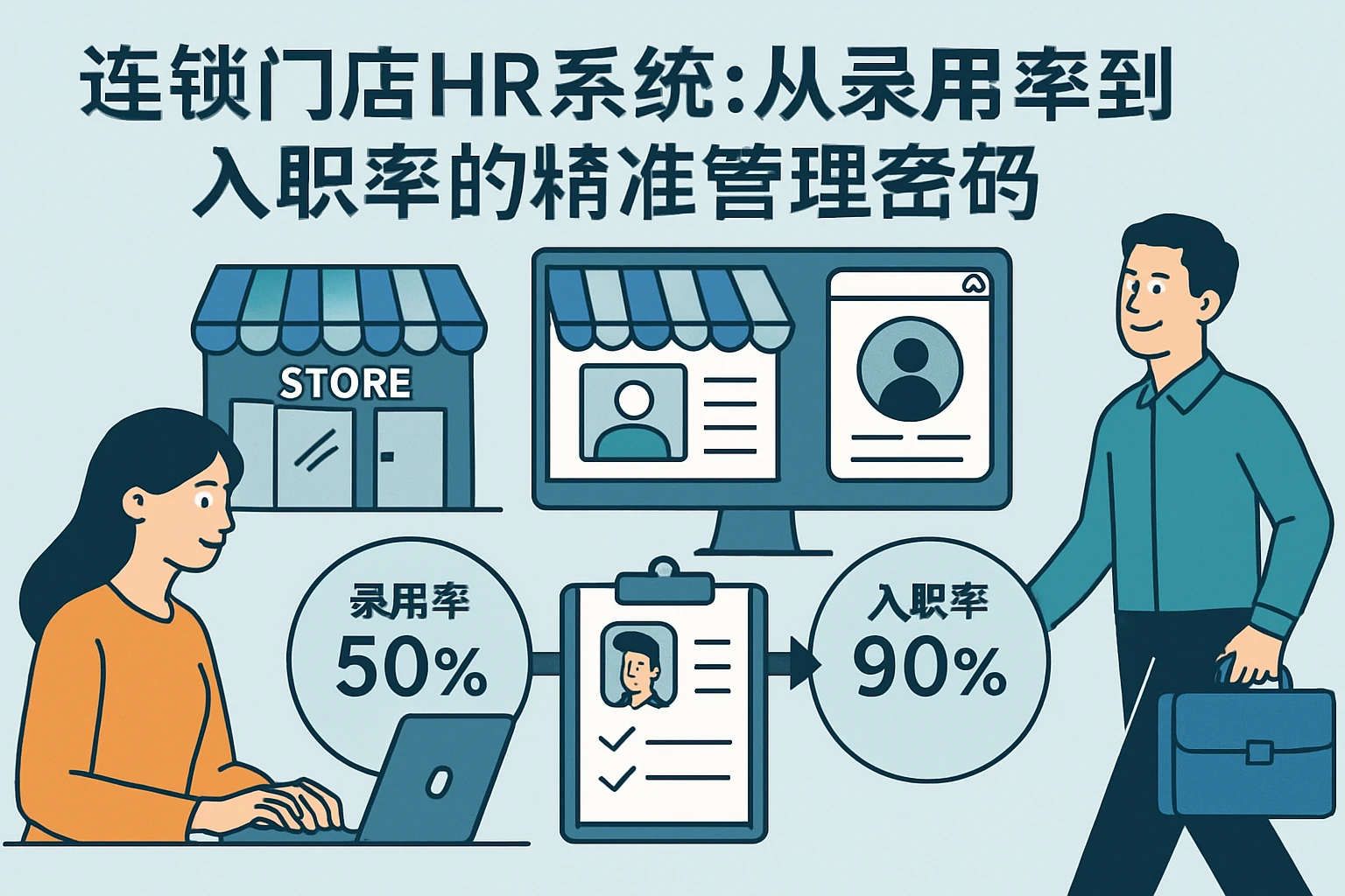 连锁门店HR系统：从录用率到入职率的精准管理密码