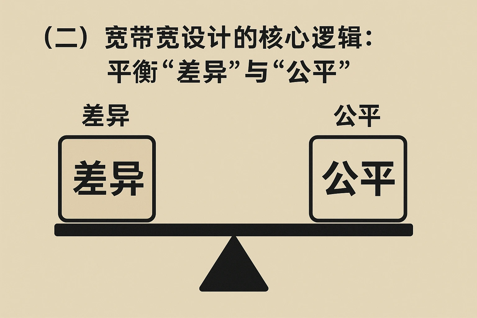 （二）宽带宽设计的核心逻辑：平衡“差异”与“公平”
