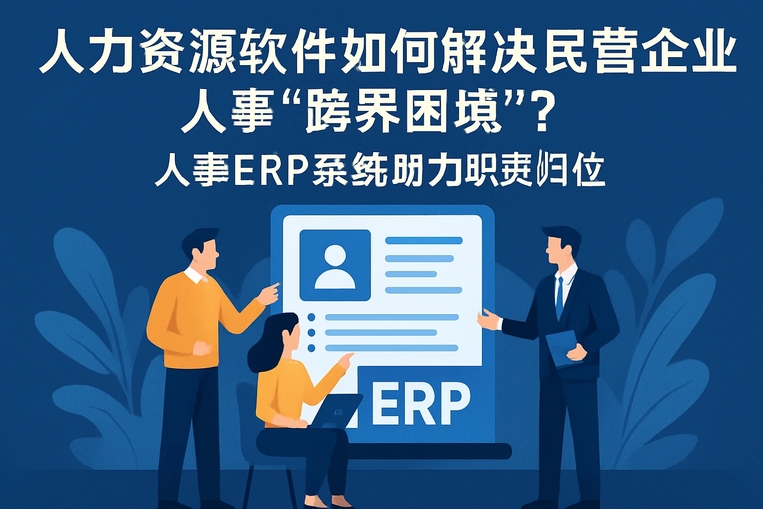 人力资源软件如何解决民营企业人事“跨界困境”？人事ERP系统助力职责归位