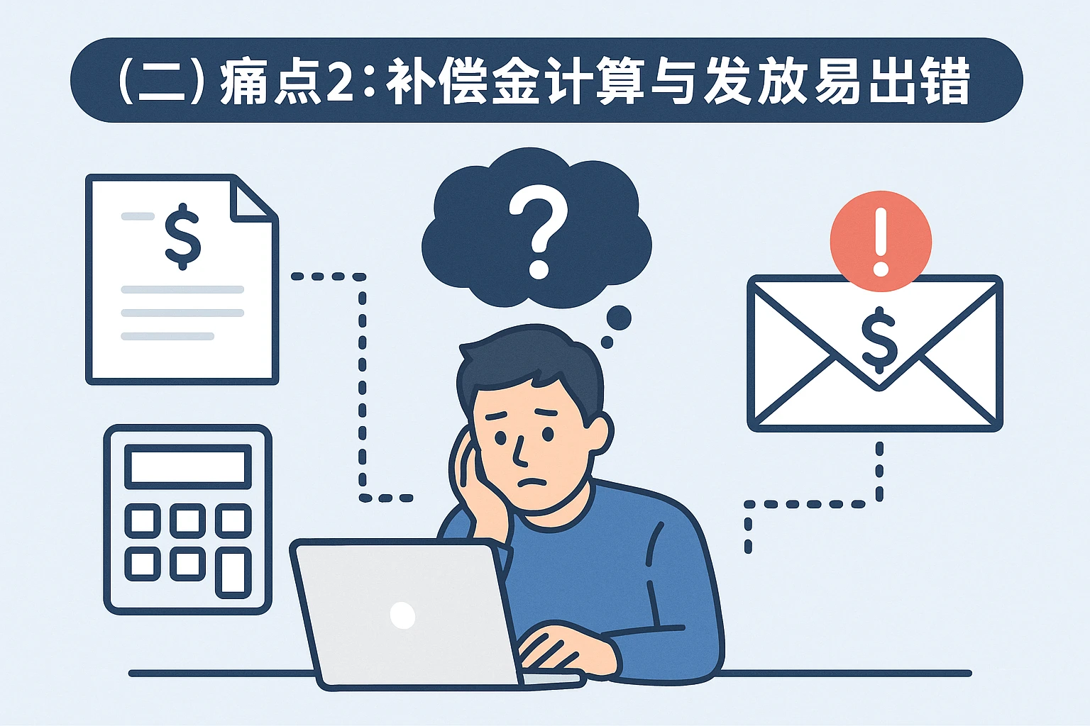 （二）痛点2：补偿金计算与发放易出错