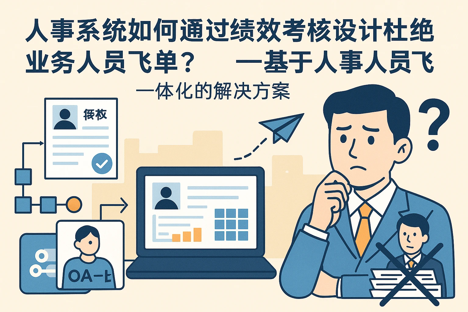 人事系统如何通过绩效考核设计杜绝业务人员飞单？——基于人事OA一体化的解决方案