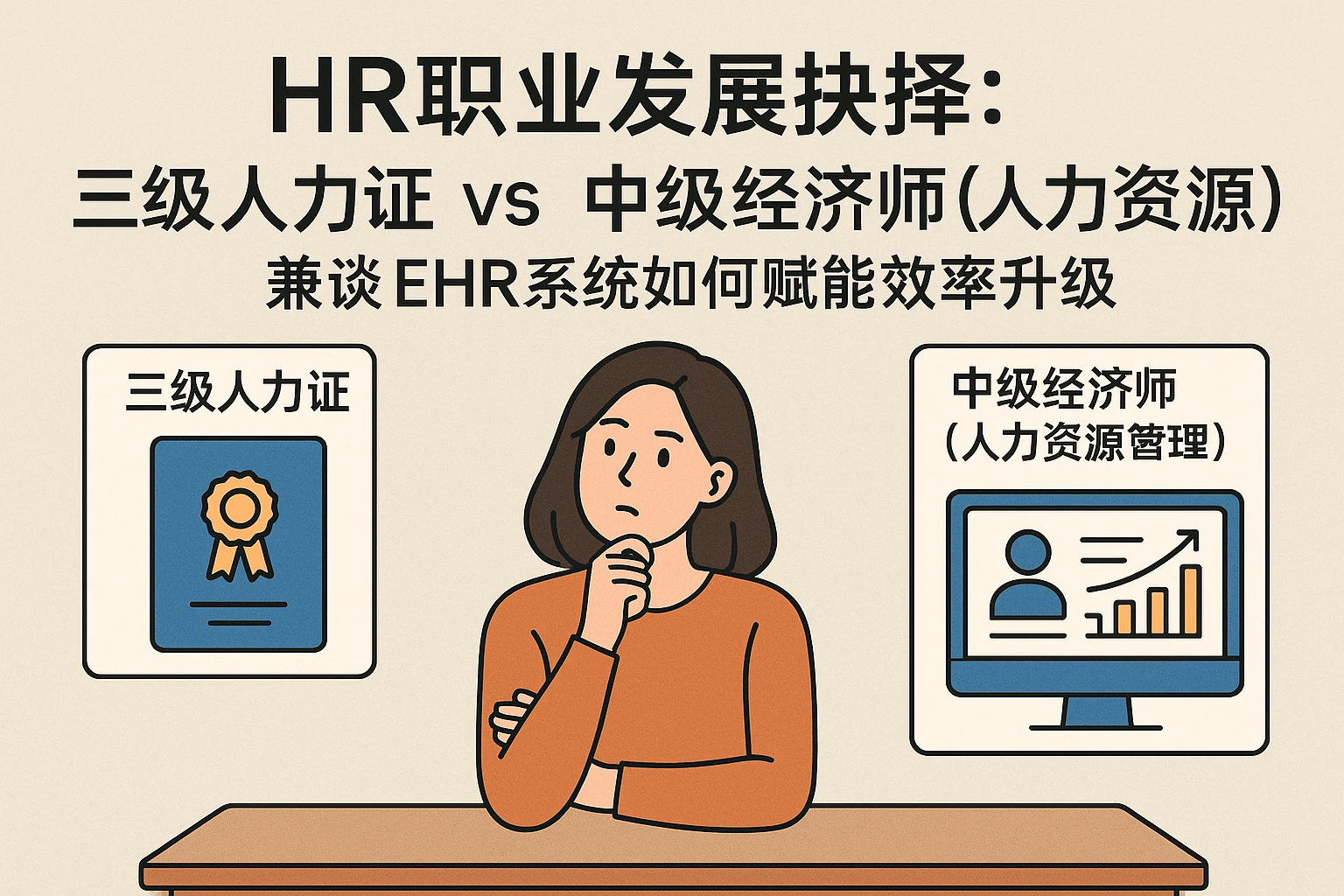 HR职业发展抉择：三级人力证vs中级经济师（人力资源管理），兼谈EHR系统如何赋能效率升级