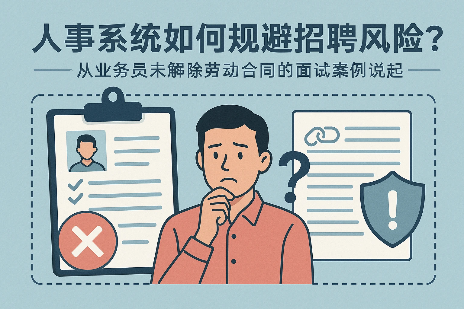 人事系统如何规避招聘风险？从业务员未解除劳动合同的面试案例说起