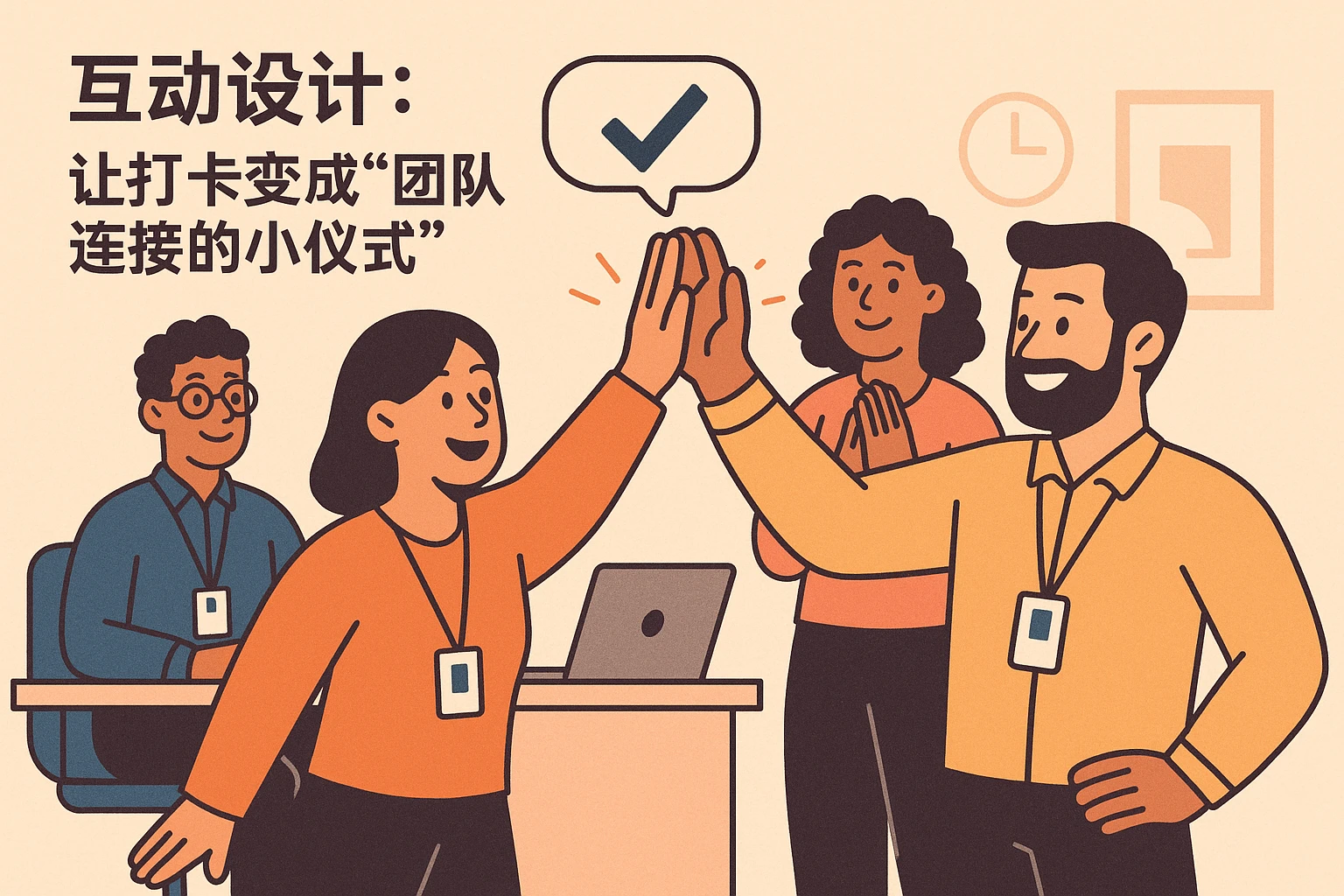 2. 互动设计:让打卡变成“团队连接的小仪式”