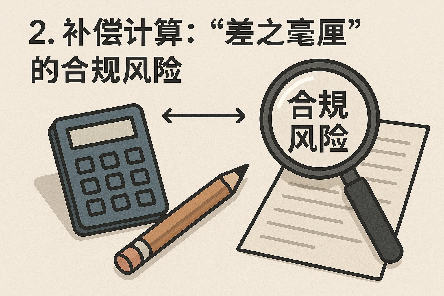 2. 补偿计算:“差之毫厘”的合规风险