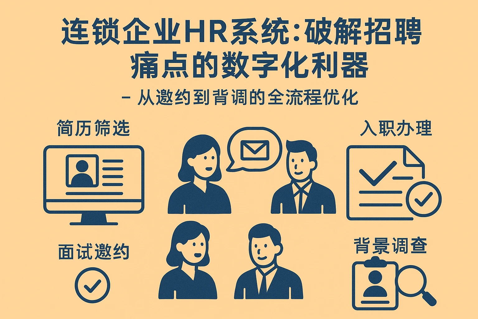 连锁企业HR系统：破解招聘痛点的数字化利器——从邀约到背调的全流程优化