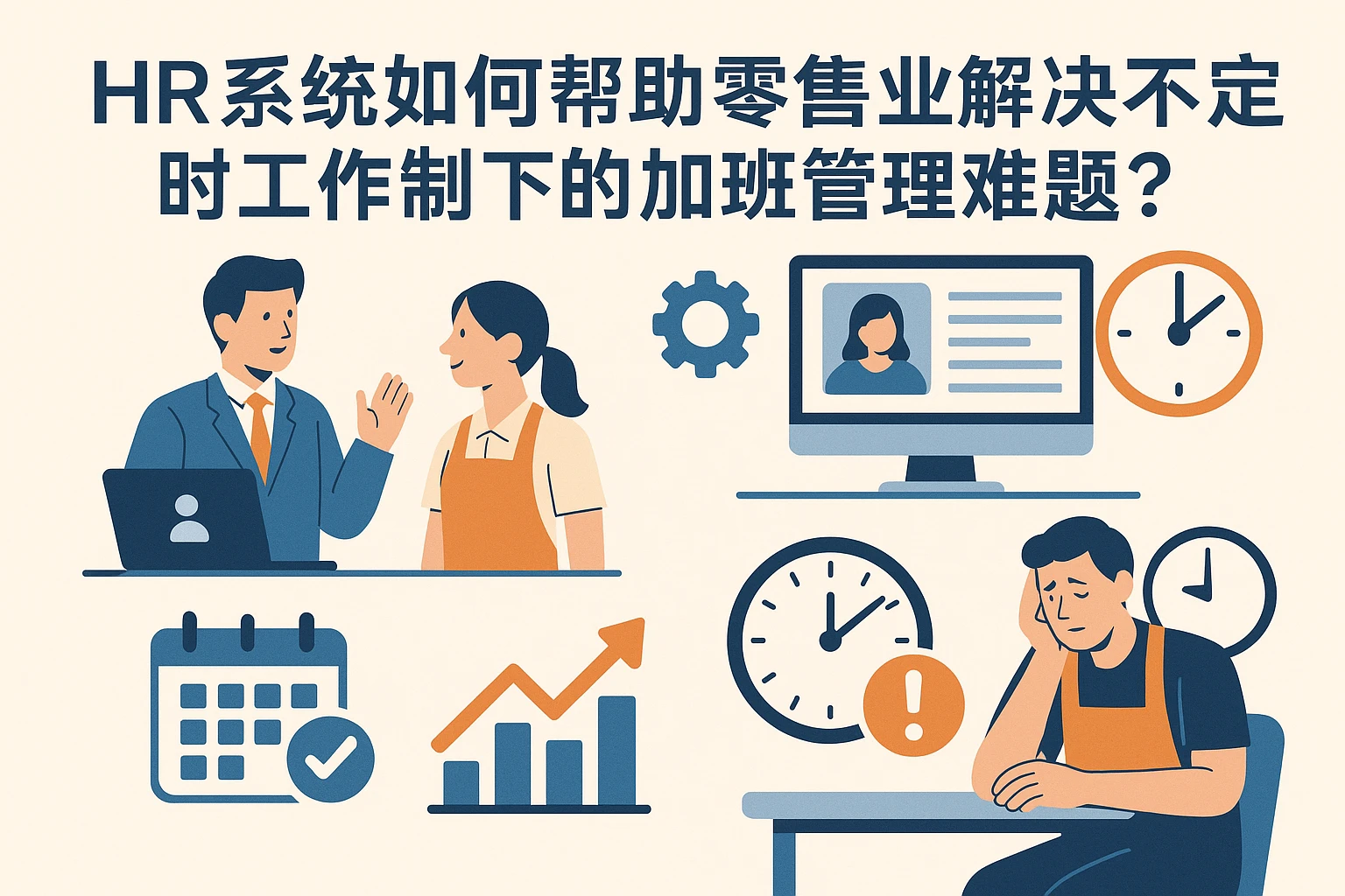 HR系统如何帮助零售业解决不定时工作制下的加班管理难题