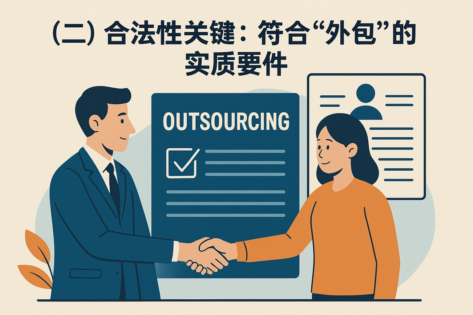 (二)合法性关键:符合“外包”的实质要件