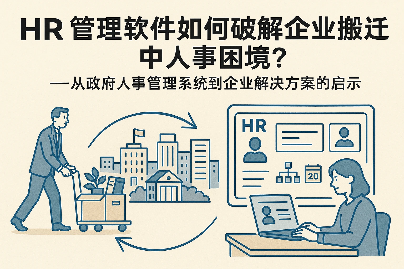 HR管理软件如何破解企业搬迁中的人事困境？——从政府人事管理系统到企业解决方案的启示