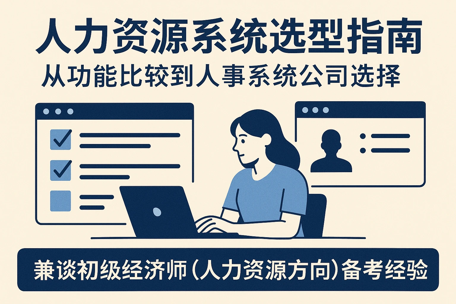 人力资源系统选型指南：从功能比较到人事系统公司选择，兼谈初级经济师（人力资源方向）备考经验