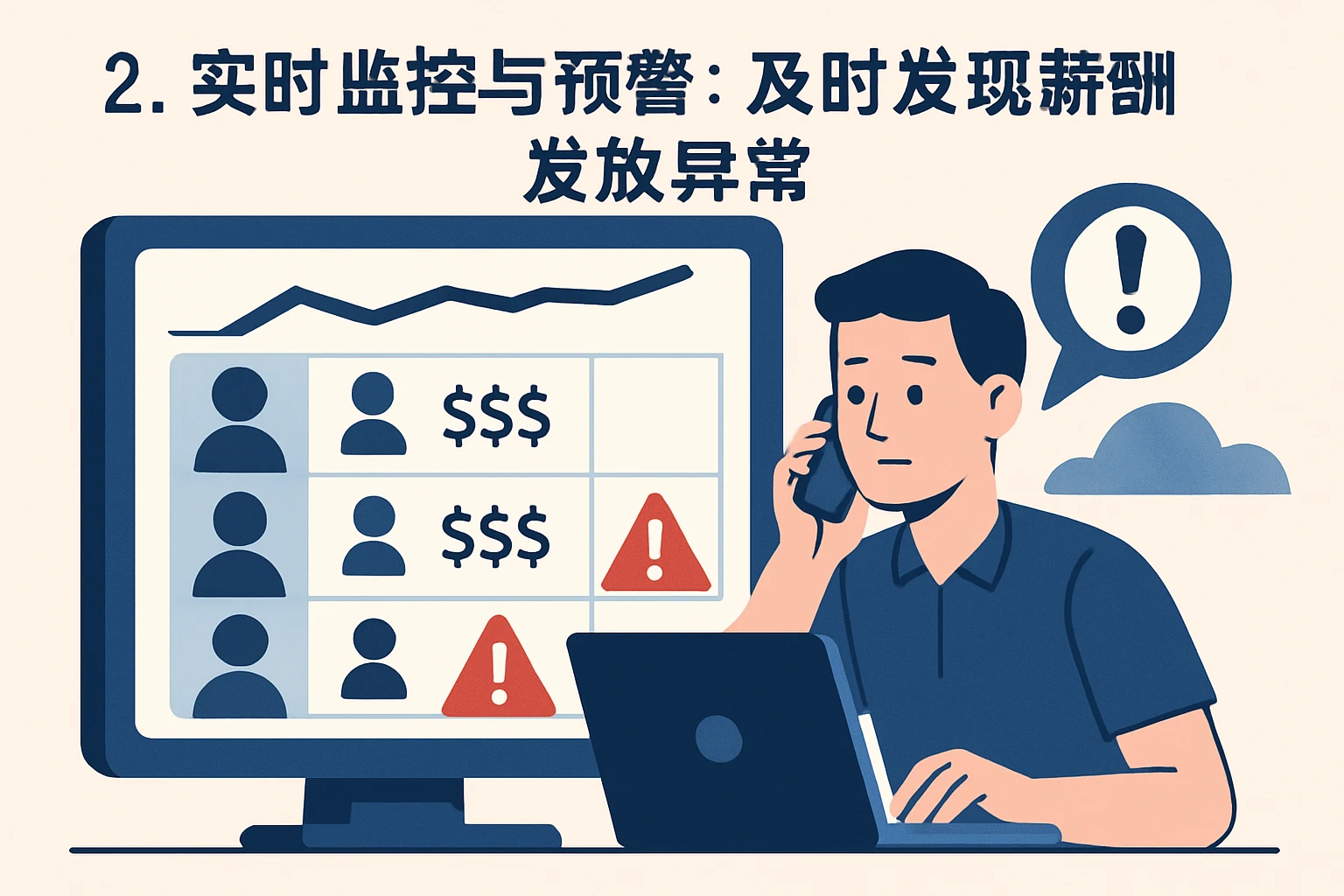 2. 实时监控与预警:及时发现薪酬发放异常