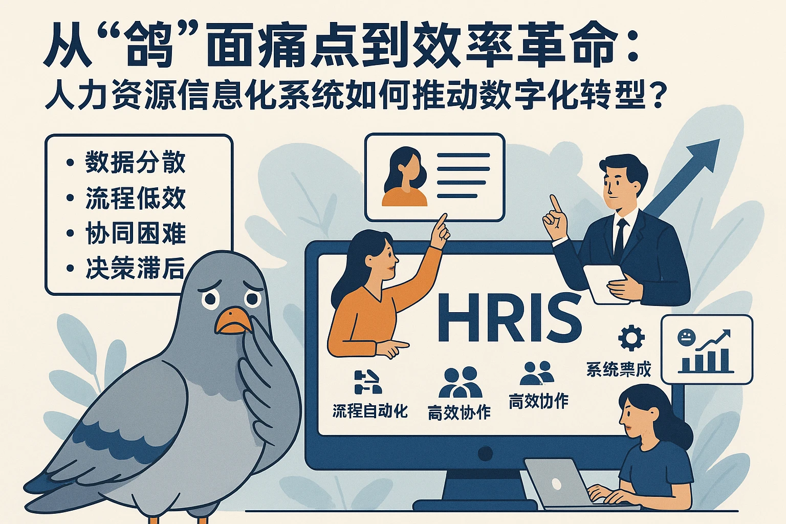 从鸽面痛点到效率革命：人力资源信息化系统如何推动数字化转型？
