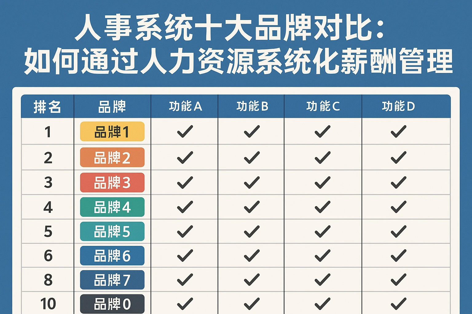 人事系统十大品牌对比:如何通过人力资源系统优化薪酬管理