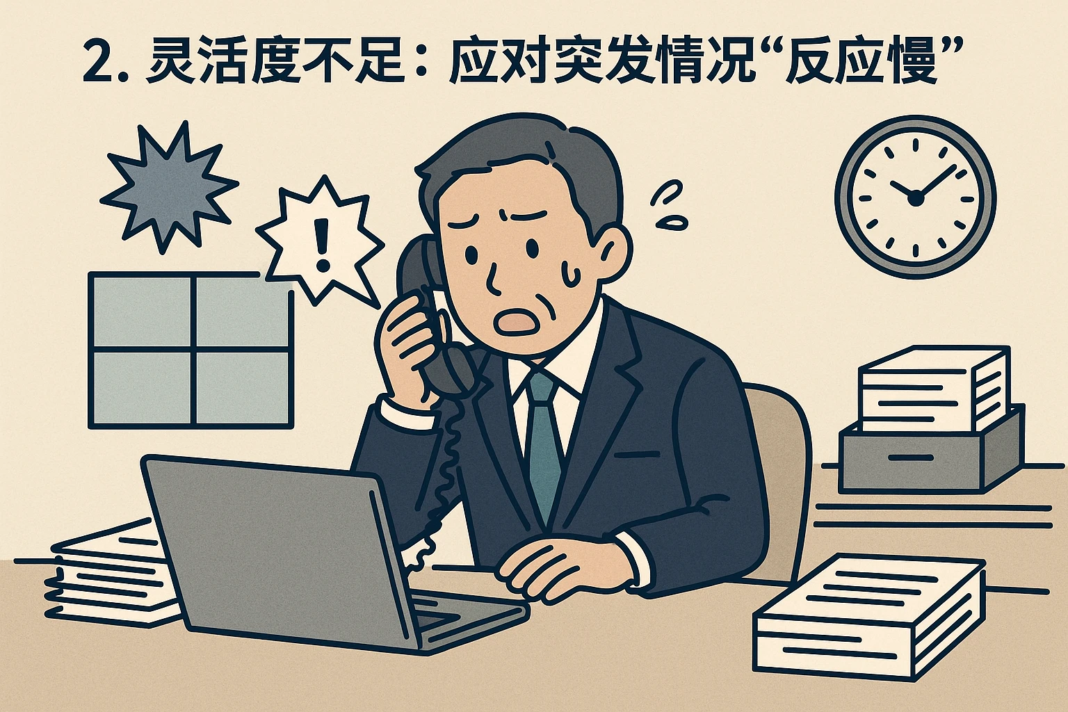 2. 灵活度不足：应对突发情况“反应慢”