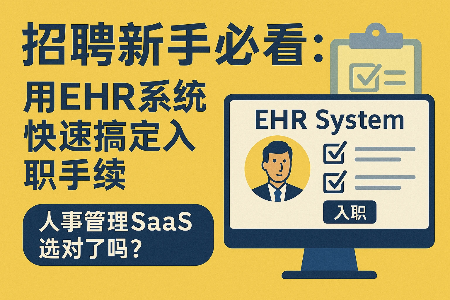 招聘新手必看：用EHR系统快速搞定入职手续，人事管理SaaS选对了吗？
