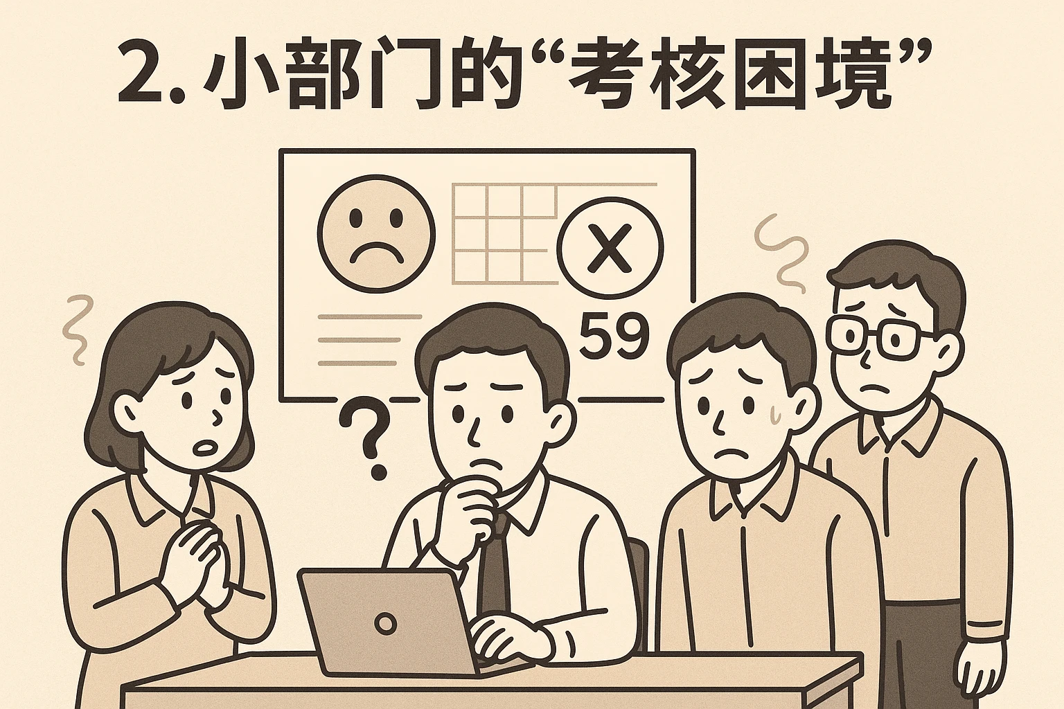 2. 小部门的“考核困境”