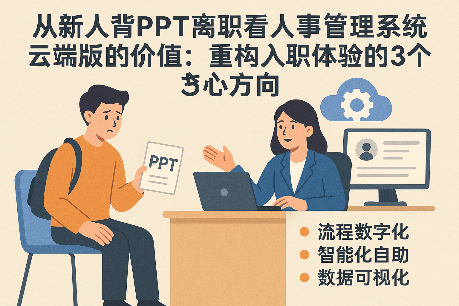 从新人背PPT离职看人事管理系统云端版的价值：重构入职体验的3个核心方向
