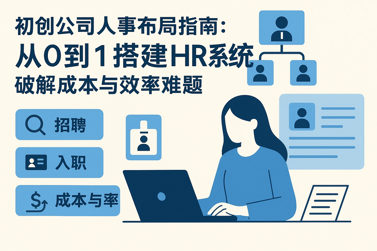 初创公司人事布局指南：从0到1搭建HR系统，破解成本与效率难题