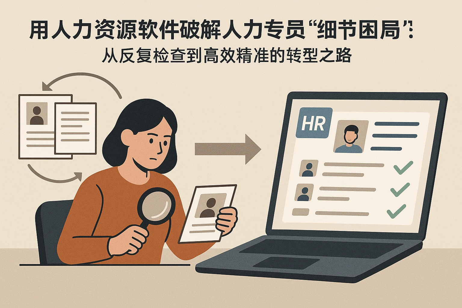 用人力资源软件破解人力专员“细节困局”:从反复检查到高效精准的转型之路