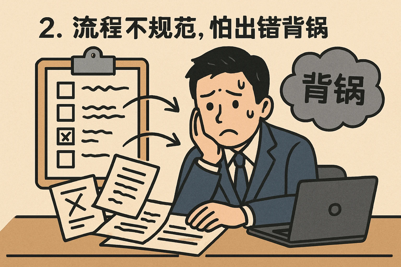 2. 流程不规范,怕出错背锅