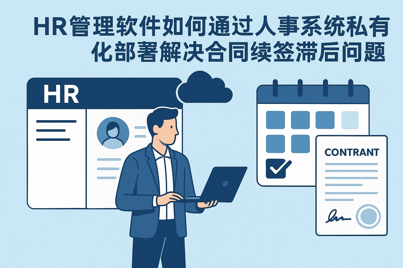 HR管理软件如何通过人事系统私有化部署解决合同续签滞后问题