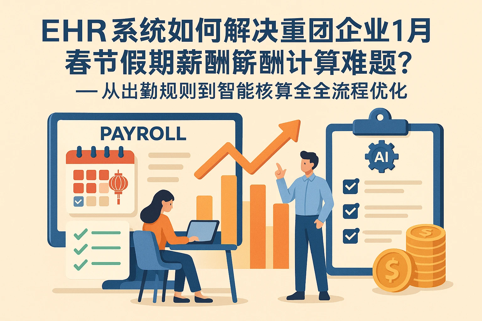 EHR系统如何解决集团企业1月春节假期薪酬计算难题？——从出勤规则到智能核算的全流程优化