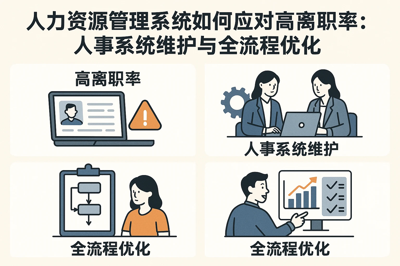 人力资源管理系统如何应对高离职率：人事系统维护与全流程优化