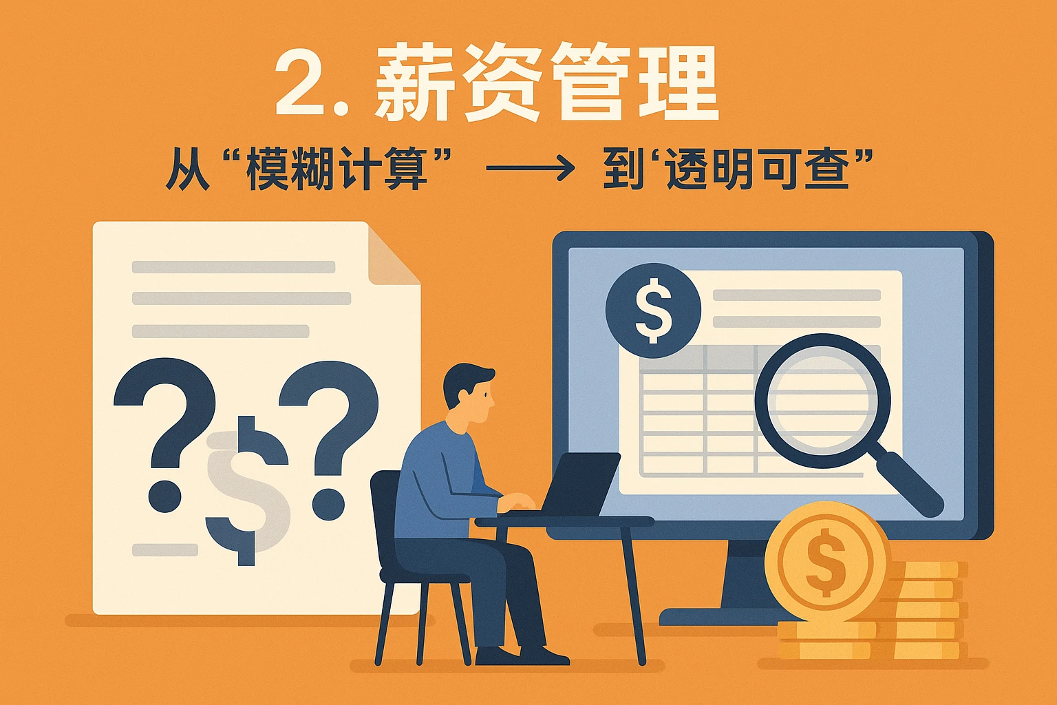 2. 薪资管理:从“模糊计算”到“透明可查”