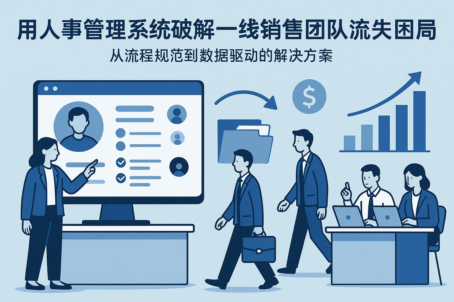用人事管理系统破解一线销售团队流失困局：从流程规范到数据驱动的解决方案