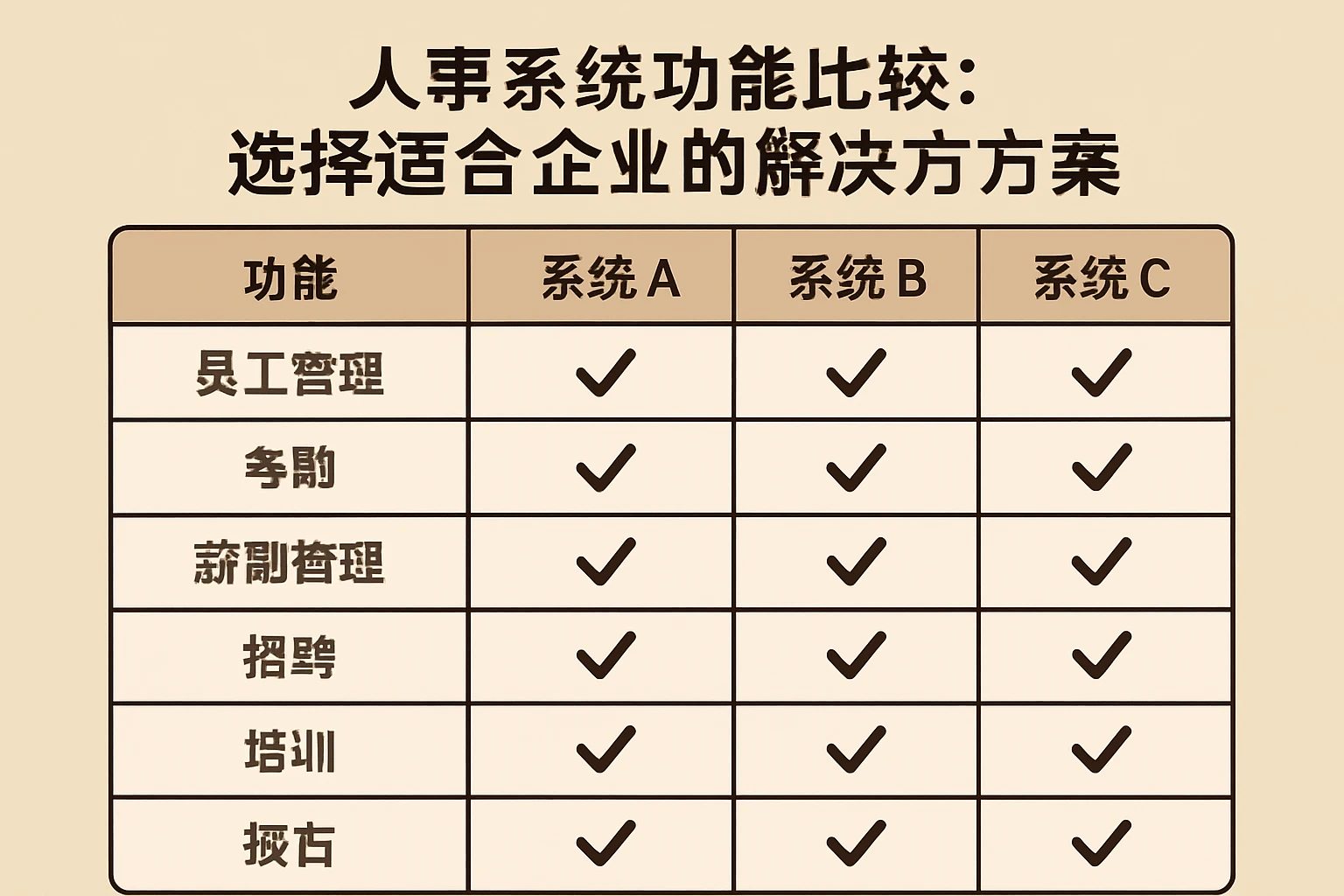 人事系统功能比较:选择适合企业的解决方案