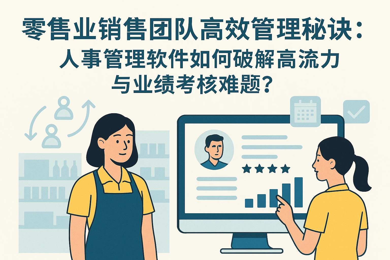 零售业销售团队高效管理秘诀:人事管理软件如何破解高流动与业绩考核难题?