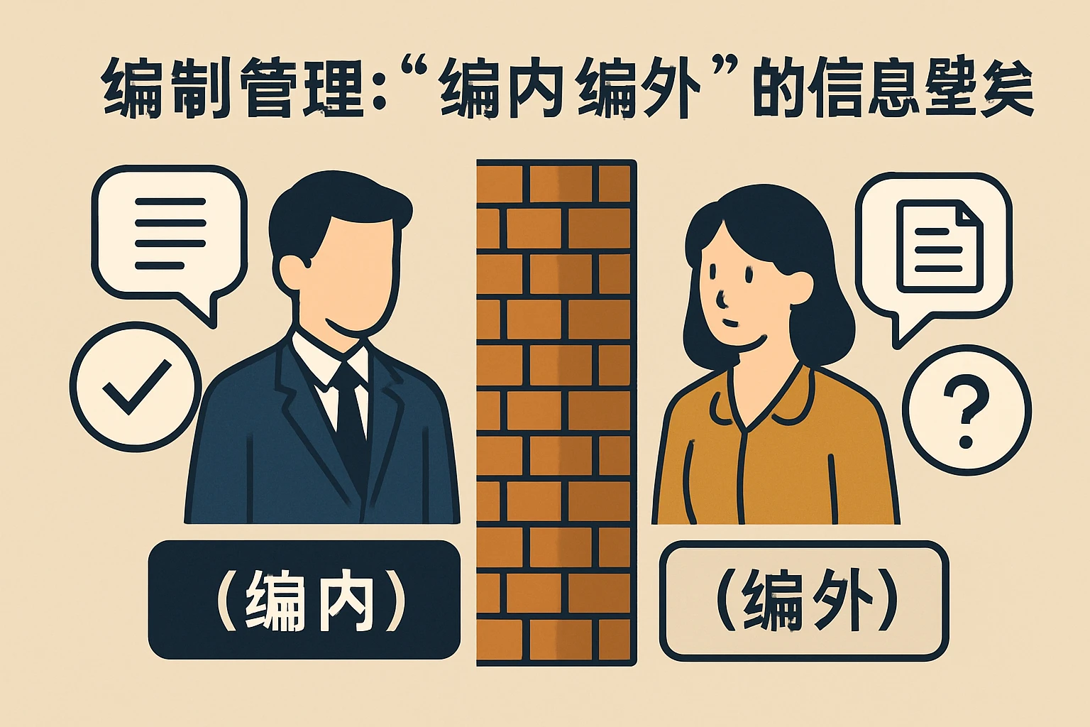 1. 编制管理：“编内编外”的信息壁垒