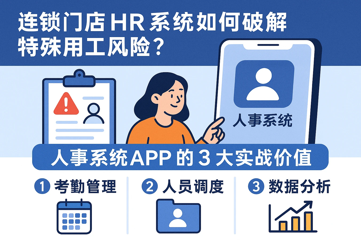 连锁门店HR系统如何破解特殊用工风险？人事系统APP的3大实战价值
