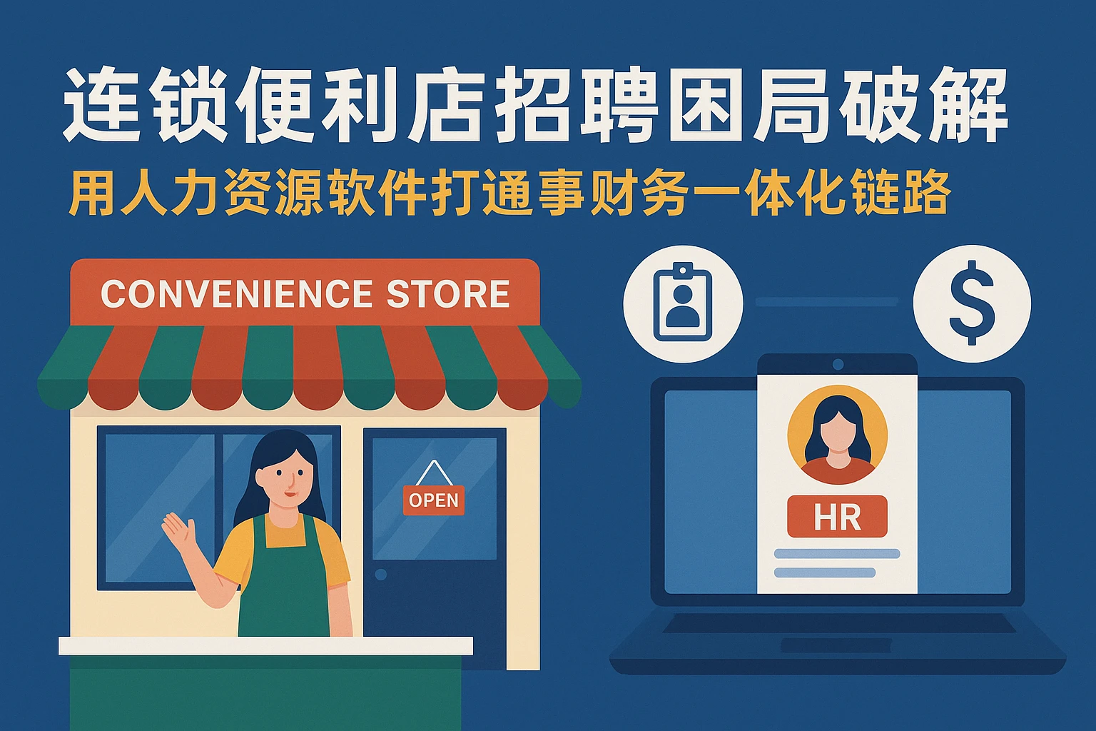 连锁便利店招聘困局破解：用人力资源软件打通人事财务一体化链路
