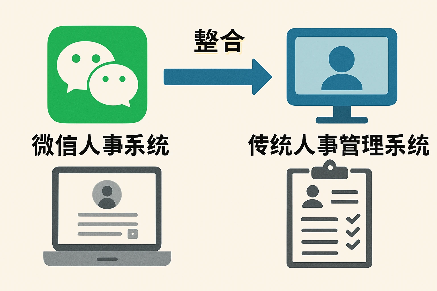 微信人事系统与传统人事管理系统的整合