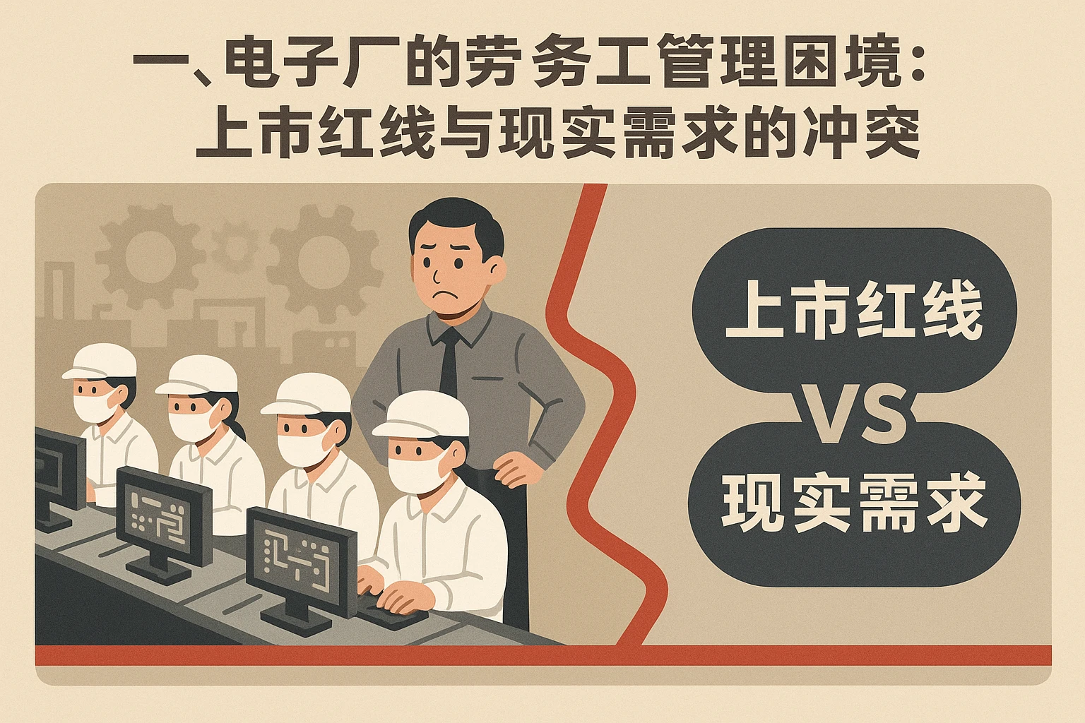 一、电子厂的劳务工管理困境:上市红线与现实需求的冲突