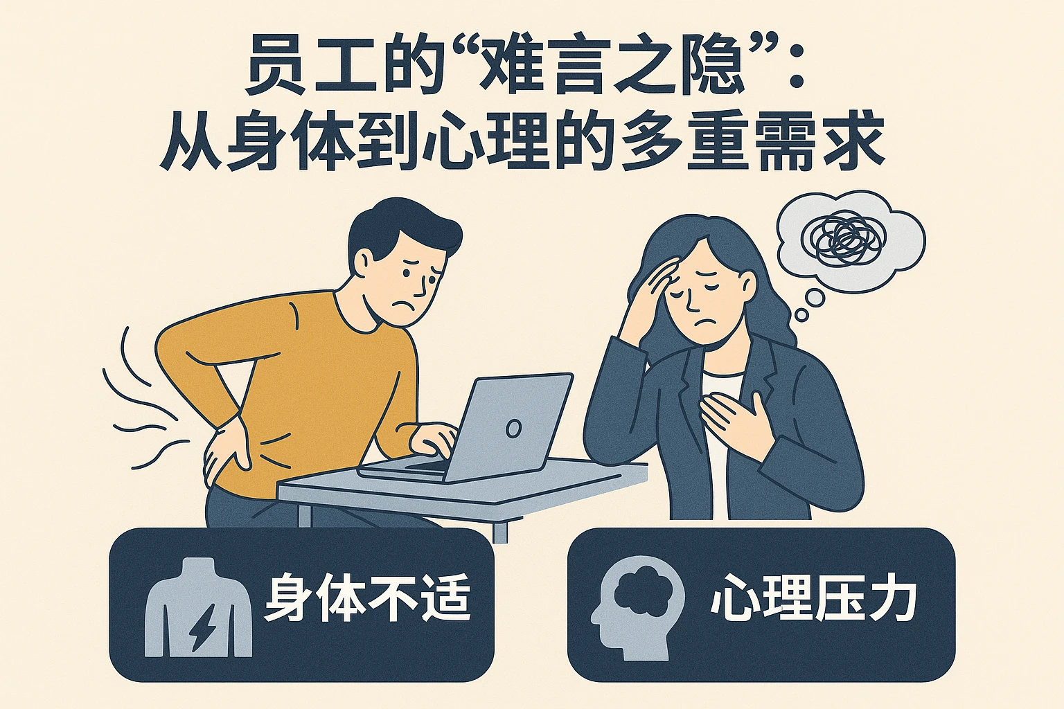 2. 员工的“难言之隐”:从身体到心理的多重需求