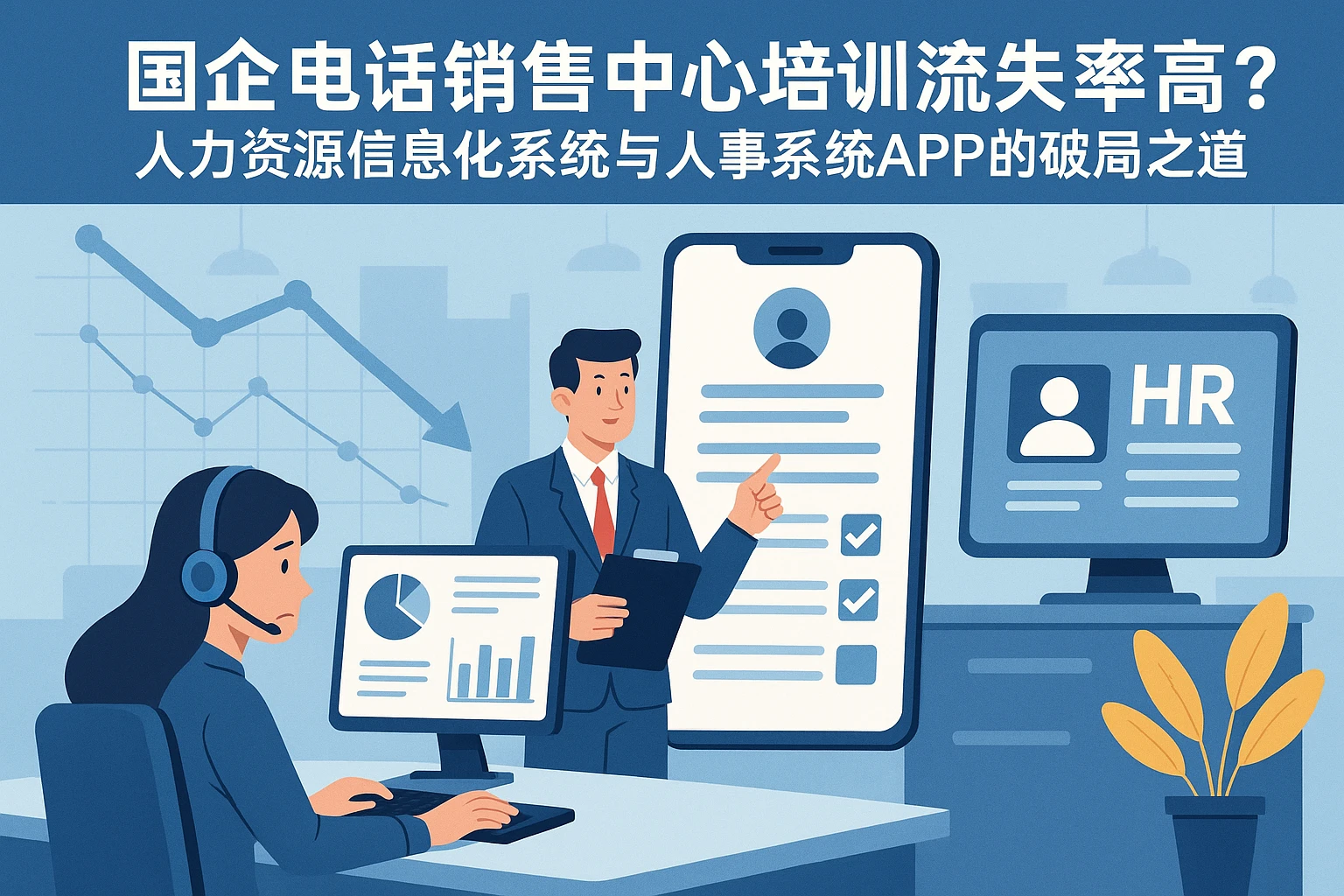 国企电话销售中心培训流失率高？人力资源信息化系统与人事系统APP的破局之道