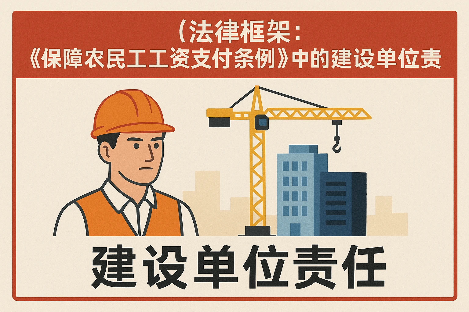 （二）法律框架：《保障农民工工资支付条例》中的建设单位责任