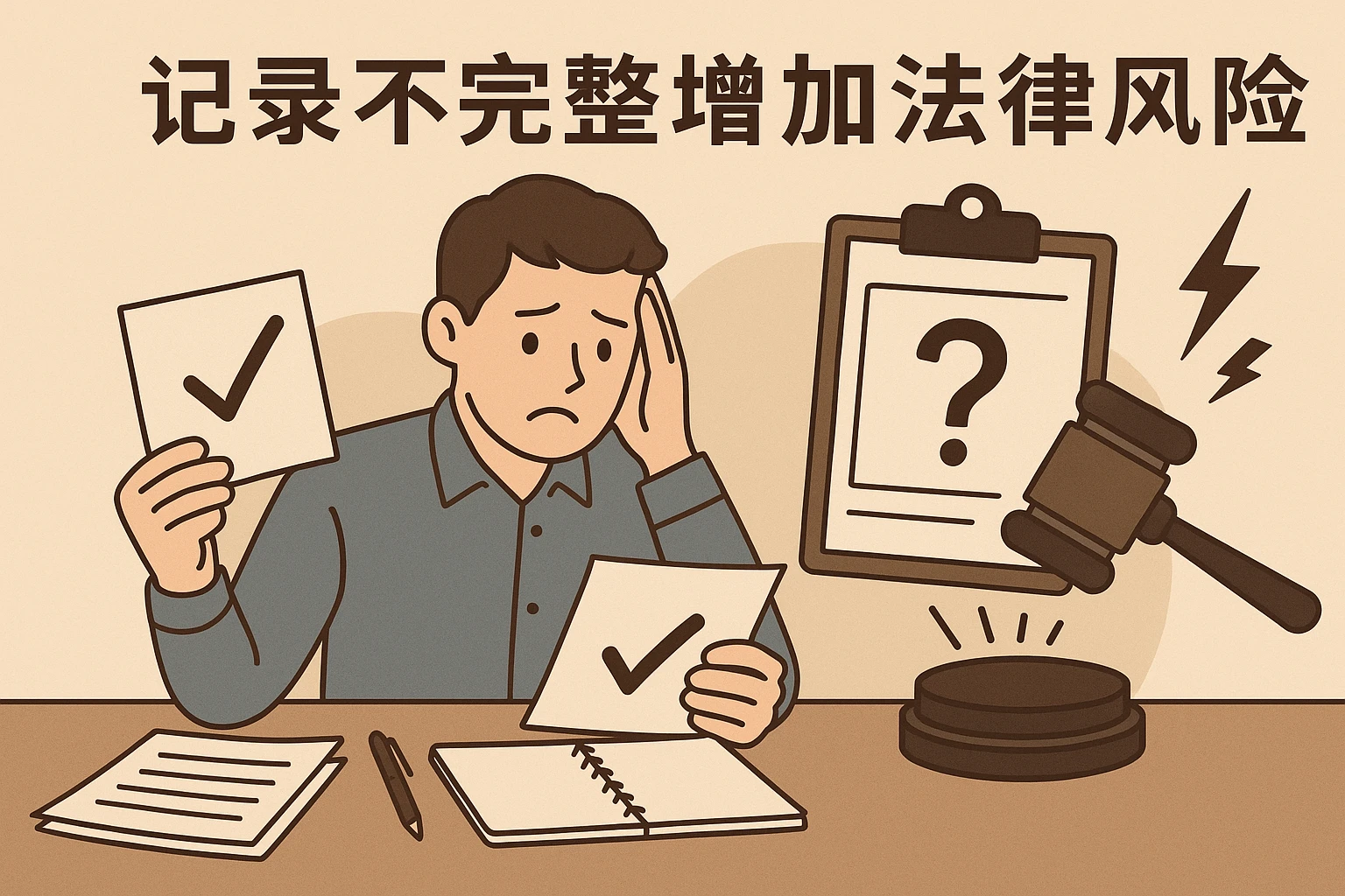 2. 记录不完整增加法律风险