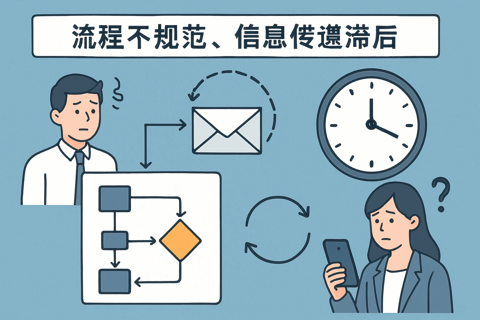 2. 流程不规范，信息传递滞后
