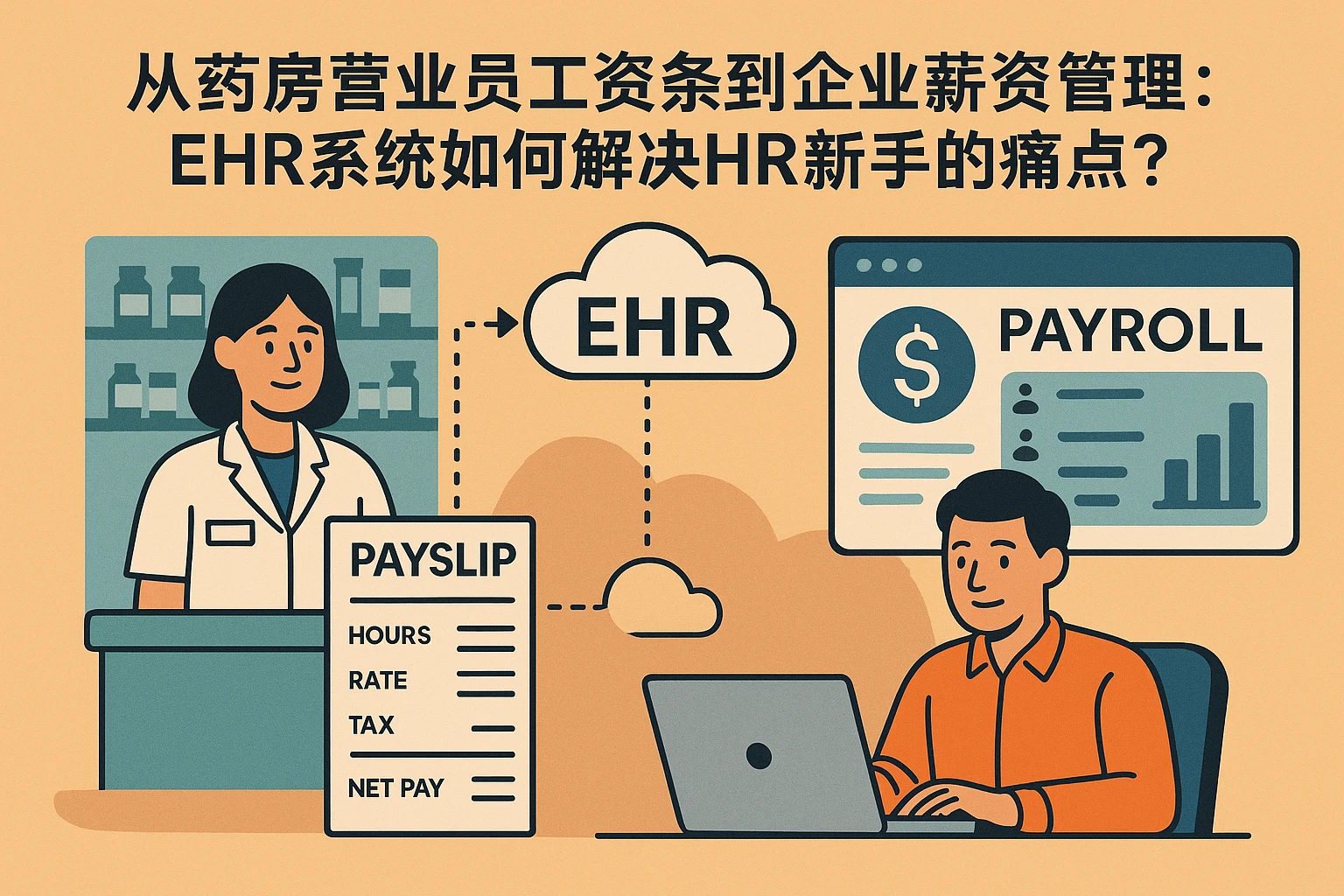 从药房营业员工资条到企业薪资管理:EHR系统如何解决HR新手的痛点?