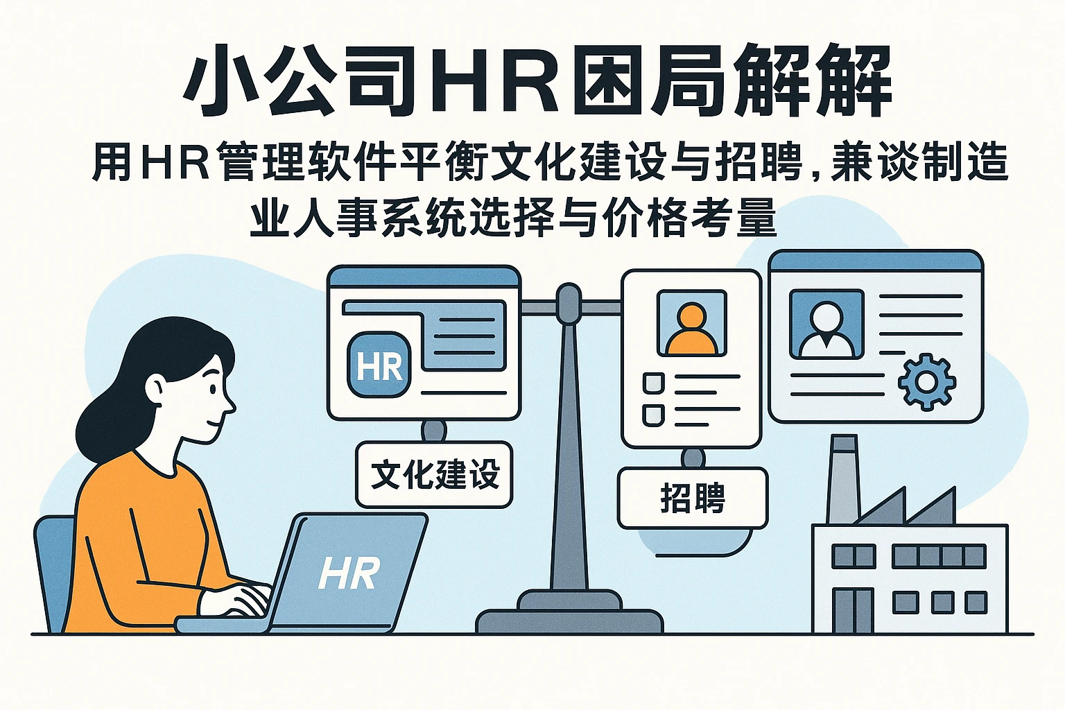 小公司HR困局破解：用HR管理软件平衡文化建设与招聘，兼谈制造业人事系统选择与价格考量