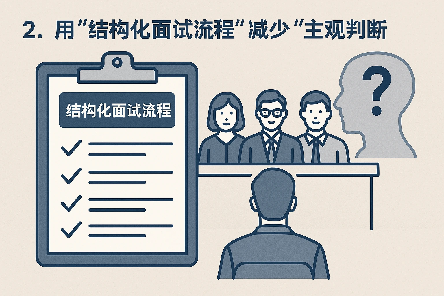 2. 用“结构化面试流程”减少“主观判断”