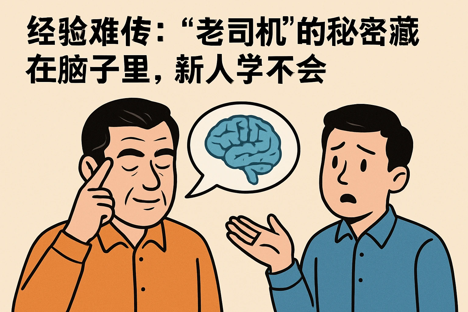 2. 经验难传：“老司机”的秘诀藏在脑子里，新人学不会