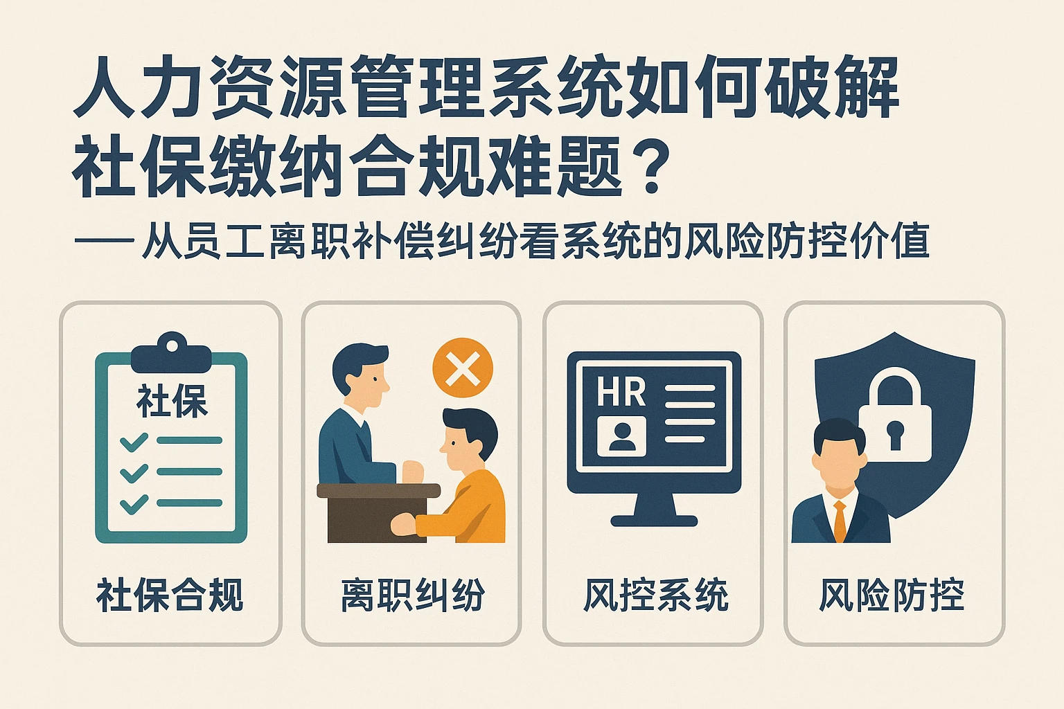 人力资源管理系统如何破解社保缴纳合规难题？——从员工离职补偿纠纷看系统的风险防控价值